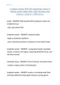 Lymphatic System BIOS 255 Chamberlain College of Nursing &lpar;Latest Update 2026 &sol; 2027&rpar; Questions with Answers &vert; Grade A &vert; 100&percnt; Correct 