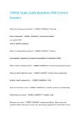CPHON Study Guide Questions With Correct Answers