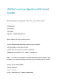 CPHON Chemo Exam Questions With Correct Answers 
