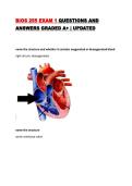 BIOS 255 EXAM 1 QUESTIONS AND ANSWERS GRADED A&plus; &vert; UPDATED