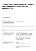 LTC Exam 2026 Questions With Correct Answers &vert; Latest Updated 2026&sol;2027 &vert; Graded A&plus; &vert; Guaranteed Pass