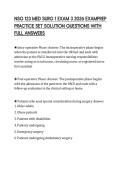 NSG 123 MED SURG 1 EXAM 3 2026 EXAMPREP PRACTICE SET SOLUTION QUESTIONS WITH FULL ANSWERS