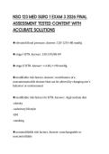 NSG 123 MED SURG 1 EXAM 3 2026 FINAL ASSESSMENT TESTED CONTENT WITH ACCURATE SOLUTIONS