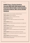 NU664C Exam 1 Practice Questions Overview &lpar;NEW 2025&sol; 2026 Update&rpar; Family Psychiatric Mental Health