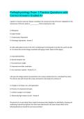 Pathophysiology Exam 1 Practice Questions with Correct Answers Graded A&plus;