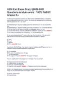 HESI Exit Exam Study &vert;2026-2027  Questions And Answers &vert; 100&percnt; PASS&excl;&excl;  Graded A&plus; 