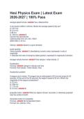 Hesi Physics Exam &vert; Latest Exam  2026-2027 &vert; 100&percnt; Pass 