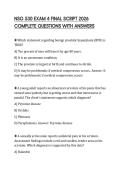 NSG 530 EXAM 4 FINAL SCRIPT 2026 COMPLETE QUESTIONS WITH ANSWERS