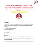 NAMS MENOPAUSE CERTIFICATION  MENOPAUSE SOCIETY CERTIFIED PRACTITIONER &lpar;MSCP&rpar; EXAM  QUESTIONS AND 100&percnt; VERIFIED ANSWERS WITH RATIONALES  GRADED A&plus;