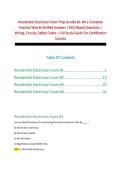 Residential Electrician Exam Prep Bundle &num;1&ndash;&num;4 &vert; Complete Practice Tests & Verified Answers &vert; NEC-Based Questions &vert; Wiring&comma; Circuits&comma; Safety Codes &vert; Full Study Guide For Certification Success