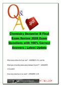 Chemistry Semester B Final Exam 2026 &ndash; Lewis Structures&comma; Molarity & pH Calculations &ndash; 30 Questions Q&A