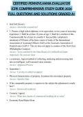 CERTIFIED PENNSYLVANIA EVALUATOR &lpar;CPE COMPREHENSIVE STUDY GUIDE 2026 FULL QUESTIONS AND SOLUTIONS GRADED A&plus;