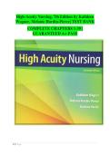 High-Acuity Nursing &lpar;7th Edition&rpar; Test Bank &vert; Your Complete Chapter-by-Chapter Study Companion for Exam Success &lpar;Chapters 1&ndash;39 with Detailed Q&A Practice&rpar;