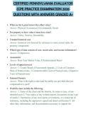 CERTIFIED PENNSYLVANIA EVALUATOR &lpar;CPE PRACTICE EXAMINATION 2026 QUESTIONS WITH ANSWERS GRADED A&plus;