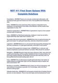 MGT 411 Final Exam Quizzes With Complete Solutions