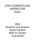 Utah Cosmetology Instructor 2026 PDF &ndash; Study Guide & Exam Preparation