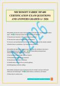 MICROSOFT FABRIC DP-600 CERTIFICATION EXAM QUESTIONS AND ANSWERS GRADED A&plus; 2026