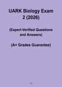 UARK Biology Exam 2 &vert; Study Guide & Practice Questions &lpar;PDF&rpar;