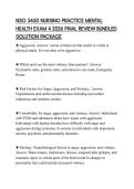 NSG 3450 NURSING PRACTICE MENTAL HEALTH EXAM 4 2026 FINAL REVIEW BUNDLED SOLUTION PACKAGE