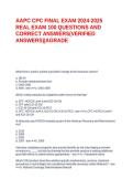 AAPC CPC FINAL EXAM 2024