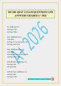 MS 100- QUIZ 1 EXAM QUESTIONS AND ANSWERS GRADED A&plus; 2026