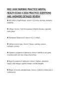 NSG 3450 NURSING PRACTICE MENTAL HEALTH EXAM 4 2026 PRACTICE QUESTIONS AND ANSWERS DETAILED REVIEW