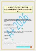 NURS 497 EXAM &num;1 PRACTICE QUESTIONS AND ANSWERS GRADED A&plus; 2026