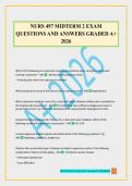 NURS 497 MIDTERM 2 EXAM QUESTIONS AND ANSWERS GRADED A&plus; 2026