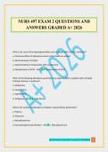 NURS 497 EXAM 2 QUESTIONS AND ANSWERS GRADED A&plus; 2026
