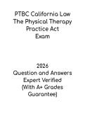 PTBC California Law Exam PDF &ndash; Physical Therapy Practice Act Study Guide