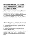 NSG3800 2026 ACTUAL EXAM SCRIPT TESTED QUESTIONS WITH COMPLETE SOLUTIONS GRADED A&plus;