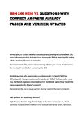 BSN 266 HESI V2 QUESTIONS WITH CORRECT ANSWERS ALREADY PASSED AND VERIFIED&vert; UPDATED
