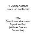 California PT Jurisprudence Exam PDF &ndash; Study Guide & Practice Questions
