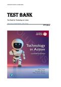 Technology in Action 18th Edition Test Bank by Alan Evans &comma; &vert;All Chapters Included&vert; Guide A&plus;