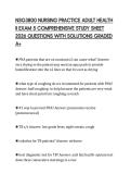 NSG3800 NURSING PRACTICE ADULT HEALTH II EXAM 5 COMPREHENSIVE STUDY SHEET 2026 QUESTIONS WITH SOLUTIONS GRADED A&plus;