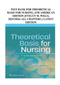 Test Bank For Theoretical Basis For Nursing&comma; 6th American Edition By Melanie McEwen & Evelyn M&period; Wills With All 1-23 Chapters Latest Edition Grade A&plus; Approved