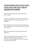 NSG3800 NURSING PRACTICE ADULT HEALTH II EXAM 5 FINAL SCRIPT 2026 COMPLETE QUESTIONS WITH ANSWERS