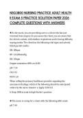 NSG3800 NURSING PRACTICE ADULT HEALTH II EXAM 5 PRACTICE SOLUTION PAPER 2026 COMPLETE QUESTIONS WITH ANSWERS