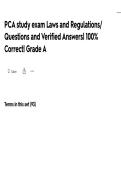 PCA study exam Laws and Regulations&sol; Questions and Verified Answers&vert; 100&percnt; Correct&vert; Grade A
