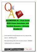 HAZWOPER 40 Final Exam Study Guide &lpar;90&plus; Questions&rpar; &ndash; OSHA Safety&comma; Hazard Control&comma; PPE &ndash; HAZ40 &ndash; Occupational Safety & Health