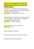 Indiana Laws and Regulations for Life and Health Insurance Sales Exam with Verified Detailed Answers&period;docx