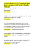 Indiana life and health insurance state Exam simulator with Verified Detailed Answers&period;docx