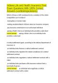 Indiana Life and Health Insurance Final Exam Questions With 100- Correct Answers &lpar;xceltestingsolutions&rpar;&period;docx