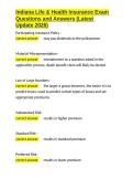 Indiana Life & Health Insurance Exam Questions and Answers &lpar;Latest Update 2026&rpar;&period;docx