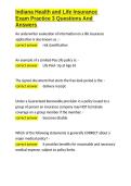 Indiana Health and Life Insurance Exam Practice 3 Questions And Answers&period;docx