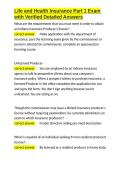 Life and Health Insurance Part 1 Exam with Verified Detailed Answers&period;docx