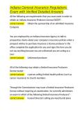 Indiana General Insurance Regulations Exam with Verified Detailed Answers&period;docx