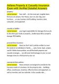 Indiana Property & Casualty Insurance Exam with Verified Detailed Answers&period;docx