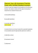 Pearson Vue Life Insurance Practice Exam with Verified Detailed Answers&period;docx