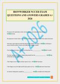 IRONWORKER NCCER EXAM QUESTIONS AND ANSWERS GRADED A&plus; 2026